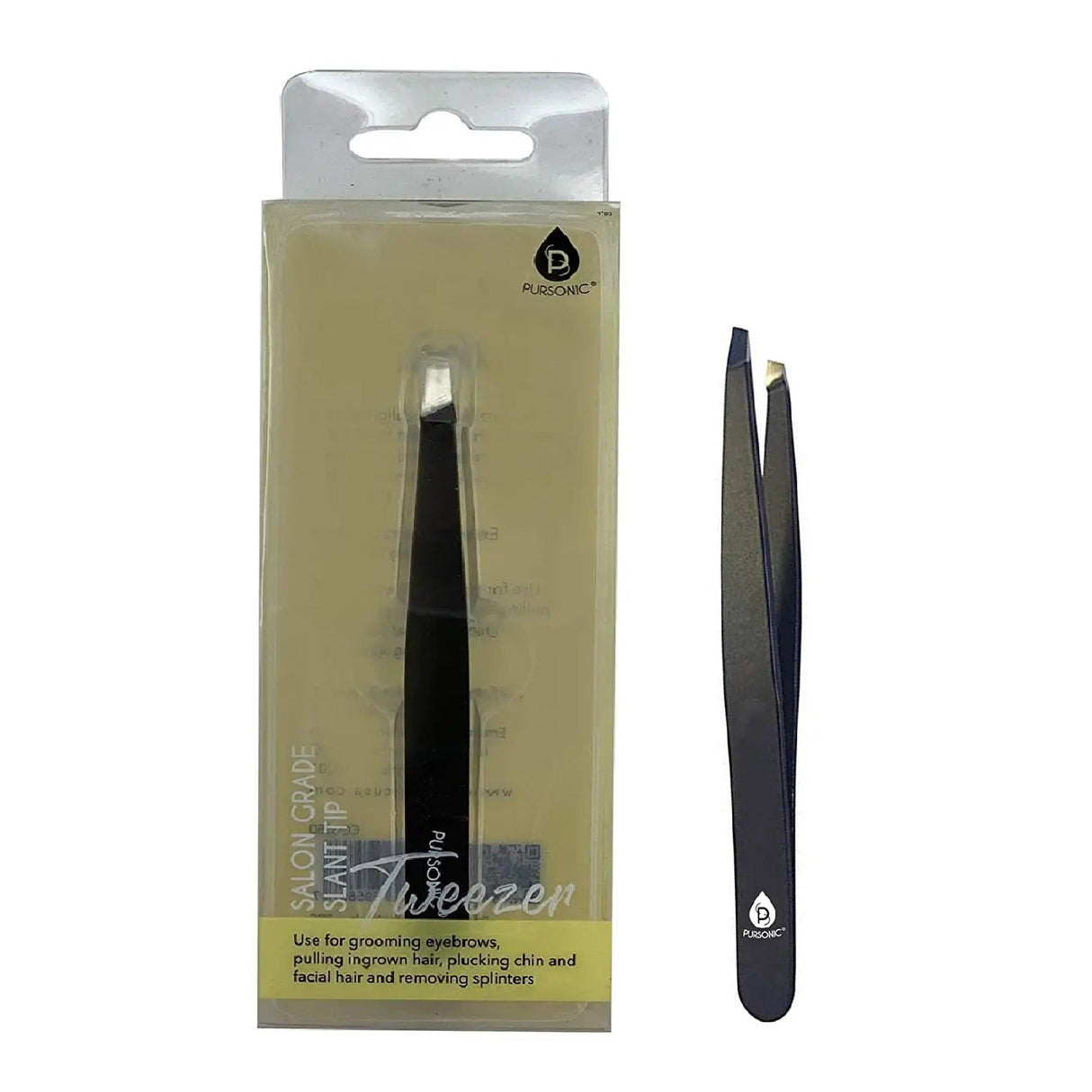 Salon Grade Slant Tip Tweezer by Pursonic