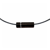 PT080B B.Tiff Black Pavé Rouleau Pendant by B.Tiff New York