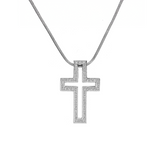 PT098W B.Tiff Lumière Cross Pendant by B.Tiff New York