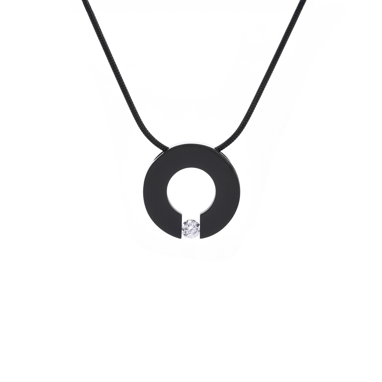 PT100B B.Tiff Black Malfinia Pendant by B.Tiff New York