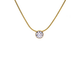 PT101G B.Tiff Gold 1 ct Solitaire Pendant by B.Tiff New York