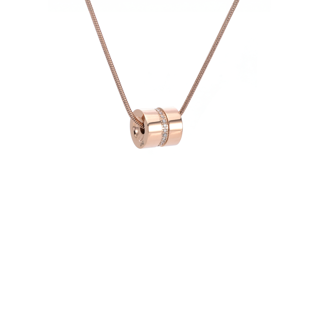 PT118RG B.Tiff Rose Gold Barrel Pendant by B.Tiff New York