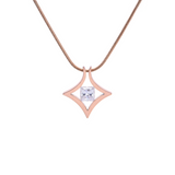 PT124RG B.Tiff Rose Gold Natal 1 ct Princess Cut Pendant by B.Tiff New York