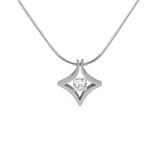 PT124W B.Tiff Natal 1 ct Princess Cut Pendant by B.Tiff New York