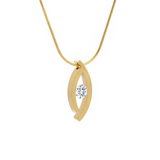 PT128G B.Tiff 18K Gold Plated Deziras Pendant by B.Tiff New York