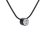 PT201B B.Tiff Black 2 ct Solitaire Pendant by B.Tiff New York