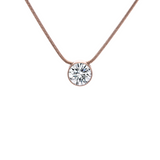 PT201RG B.Tiff Rose Gold 2 ct Solitaire Pendant by B.Tiff New York