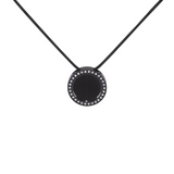 PT207B B.Tiff Black Pavé 30-Stone Halo Pendant by B.Tiff New York