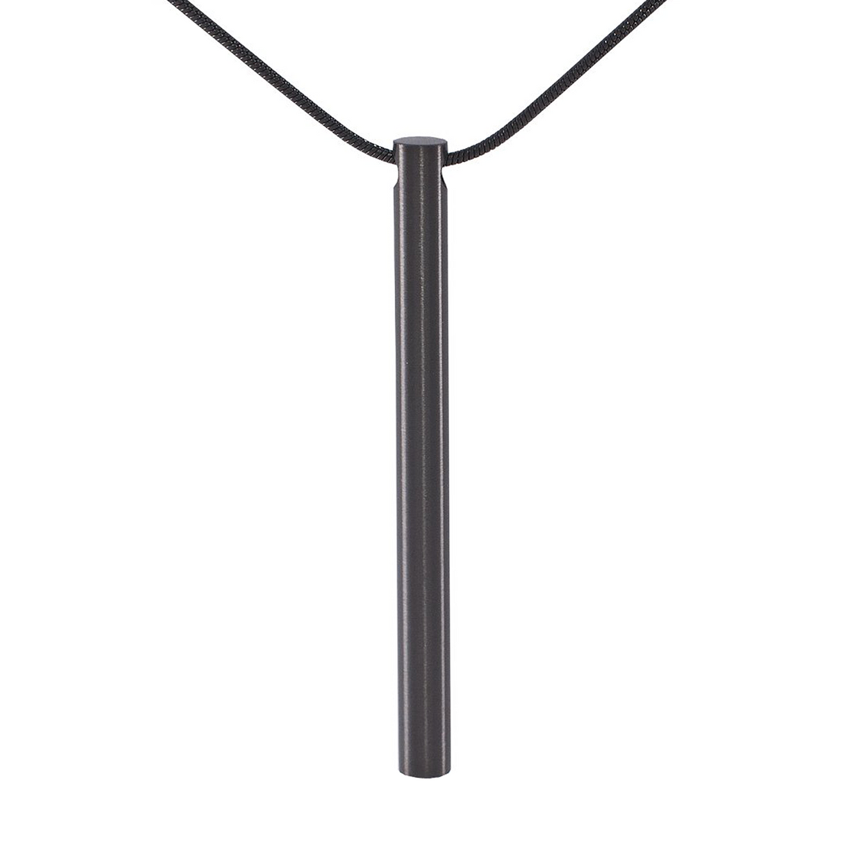 PT300B B.Tiff Black Plain Bar Pendant by B.Tiff New York