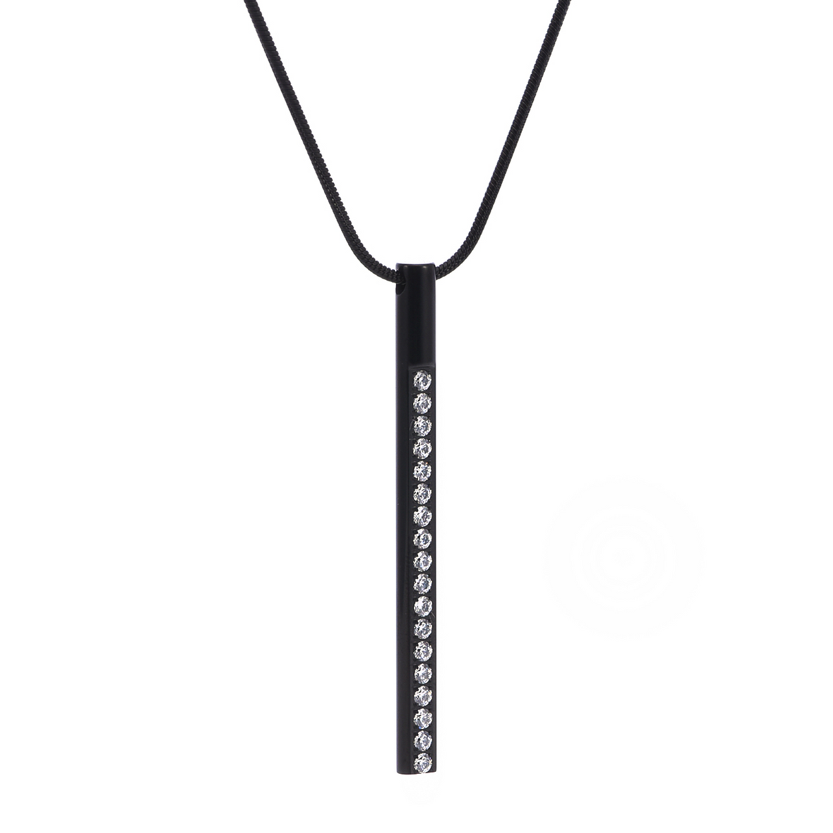 PT318B B.Tiff Black Pave Bar Pendant by B.Tiff New York