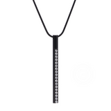 PT318B B.Tiff Black Pave Bar Pendant by B.Tiff New York