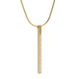 PT318G B.Tiff Gold Pave Bar Pendant by B.Tiff New York