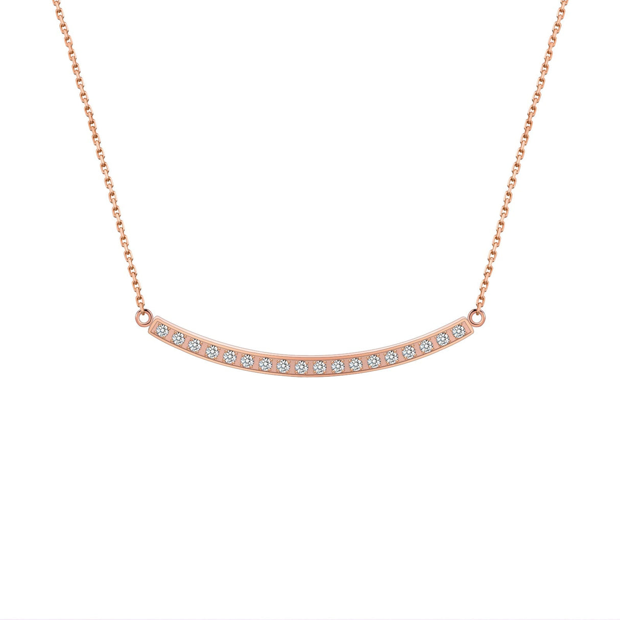 PT324RG B.Tiff Rose Gold Mini "Smile" Adjustable Pendant Necklace by B.Tiff New York