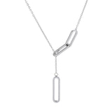 PT330W B.Tiff Adjustable Thin Rolo Chain Necklace with Paperclip Links by B.Tiff New York