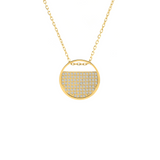 PT500G B.Tiff Gold Pavé Lune Pendant by B.Tiff New York