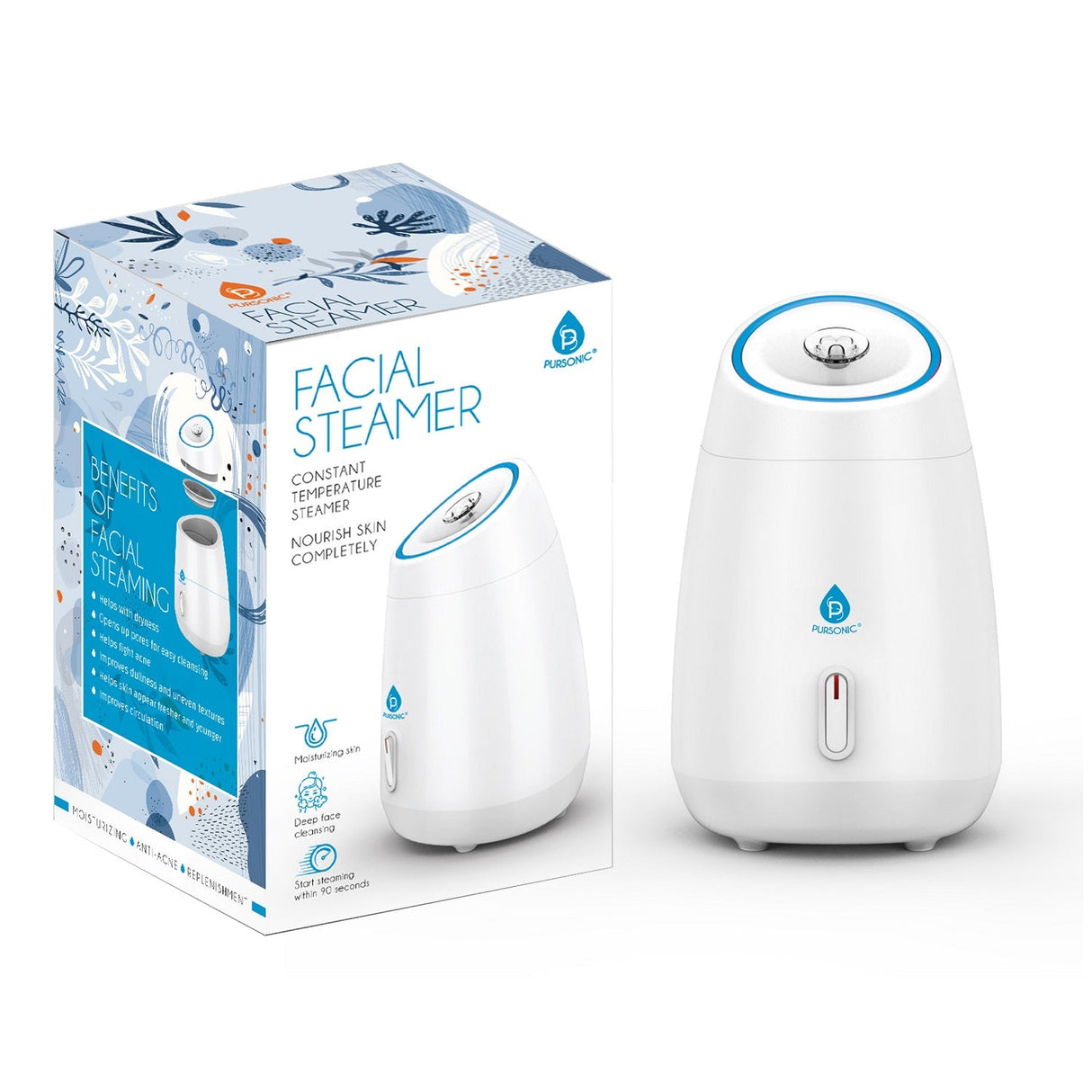 Pursonic Facial Steamer Hot Mist Moisturizing Spa by Pursonic