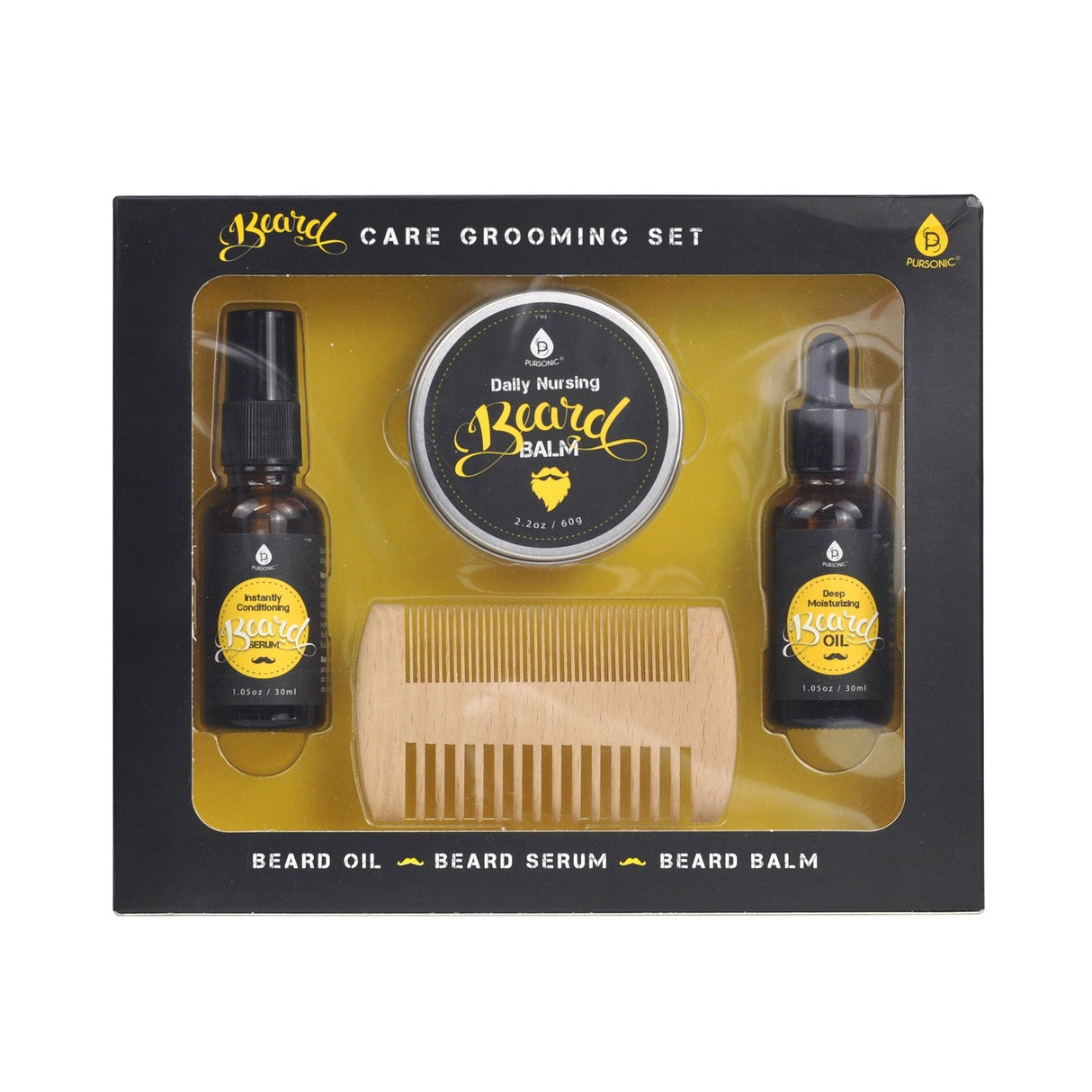 Beard Care Grooming Kit by Pursonic