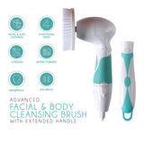 Advanced Facial & Body Cleansing Brush With Extended Handle by Pursonic