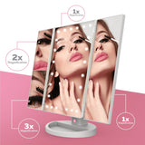 Tri-Fold Vanity Makeup Mirror by Pursonic