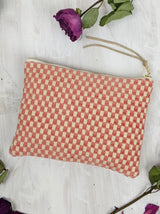 Amelia Pink Checks Purse by Ash & Rose