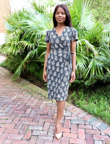 Palm Organic Wrap Dress by Passion Lilie