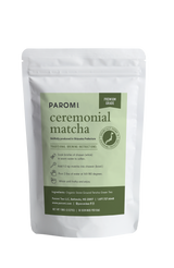 Organic Matcha Premium Grade, Stone Ground Japanese Tencha Green Tea, Caffeinated, 100 servings by Paromi Tea