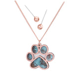 Two Tone Brass Metal Paw Pendant Necklace by Madeline Love