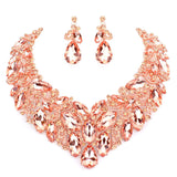 Marquise Stone Cluster Accented Evening Necklace by Madeline Love