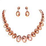 Oval Stone Link Evening Necklace by Madeline Love