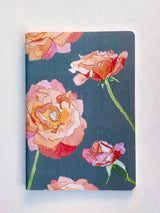 Notebook Set:  Red Carnations & Peach Roses by India & Purry