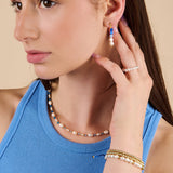 Eliza Pearl Blue Bead Necklace by Little Sky Stone