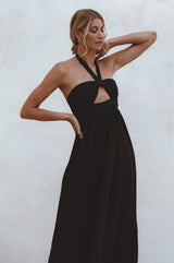 Penelope Halter Linen Maxi Dress by ELF