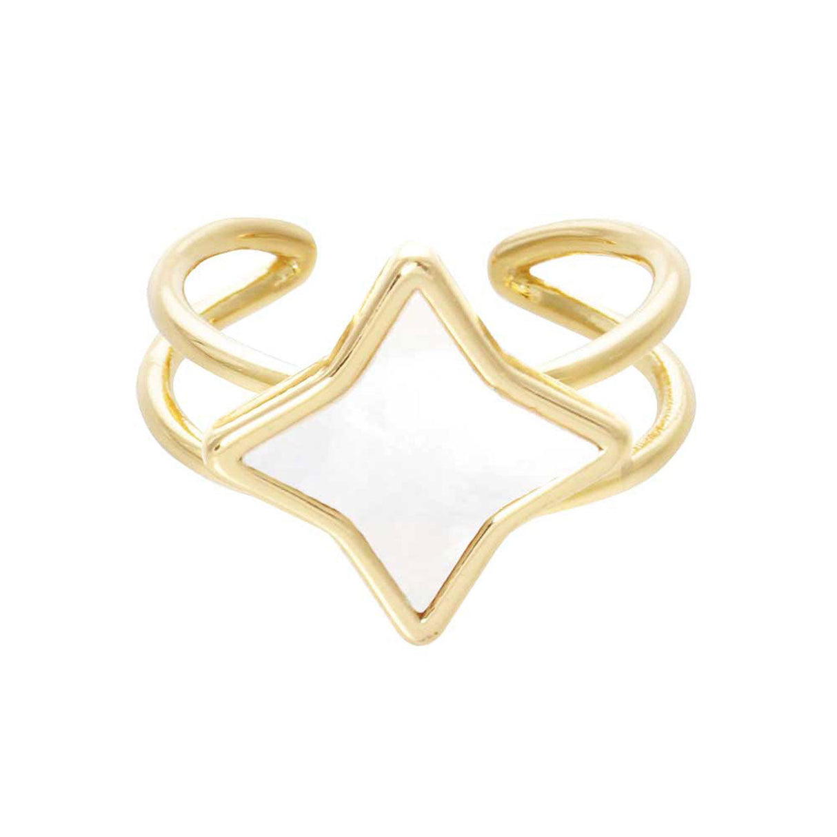 Perfect Gold Dipped Mother of Pearl Ring by Madeline Love