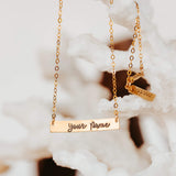 Personalized Bar Necklace by Salt and Sparkle