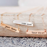 Personalized Bar Necklace by Salt and Sparkle