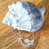 Personalized Mermaid Silver Necklace by Salt and Sparkle