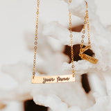 Personalized Name Bar Necklace by Salt and Sparkle