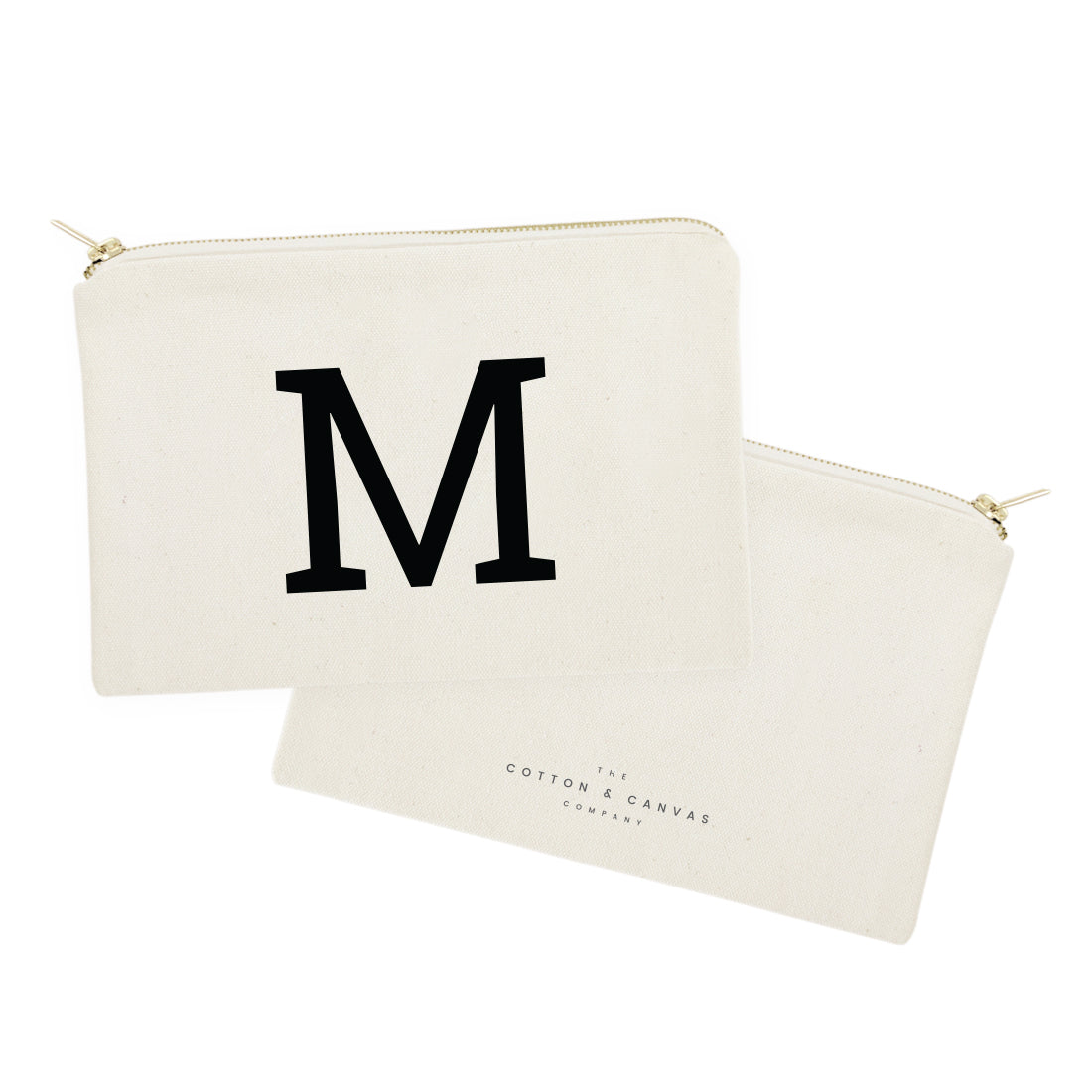 Personalized Modern Monogram Cosmetic Bag and Travel Make Up Pouch by The Cotton & Canvas Co.