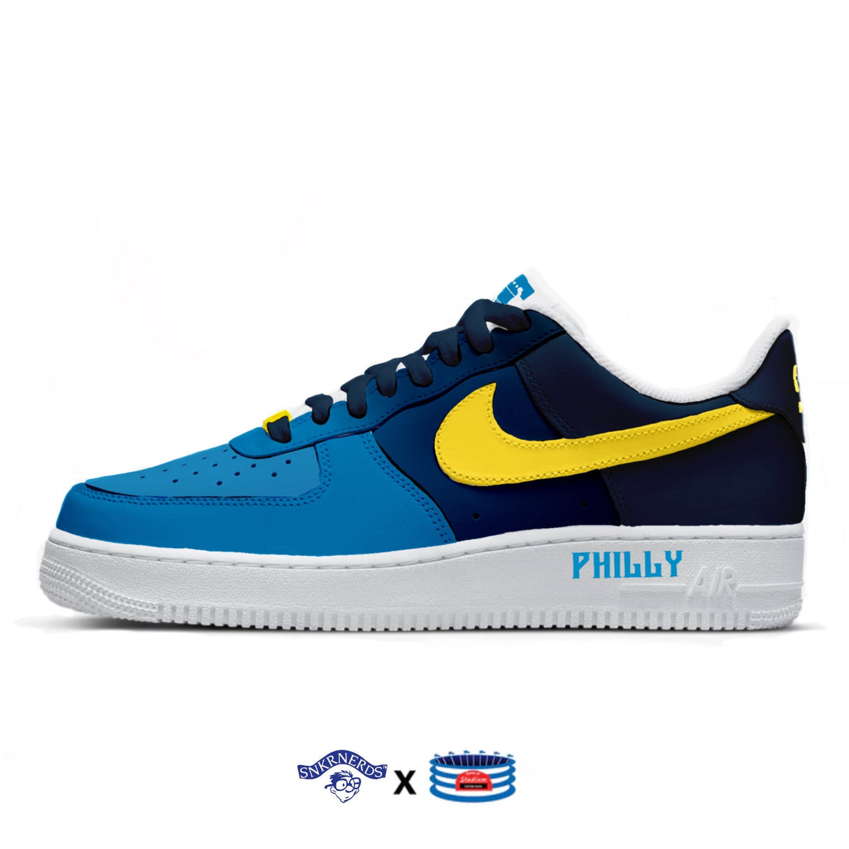 "Philadelphia" Nike Air Force 1 Low Shoes by Stadium Custom Kicks