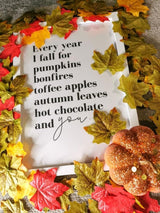 Every Year I Fall For Autumn Seasonal Wall Home Decor Print by WinsterCreations™ Official Store