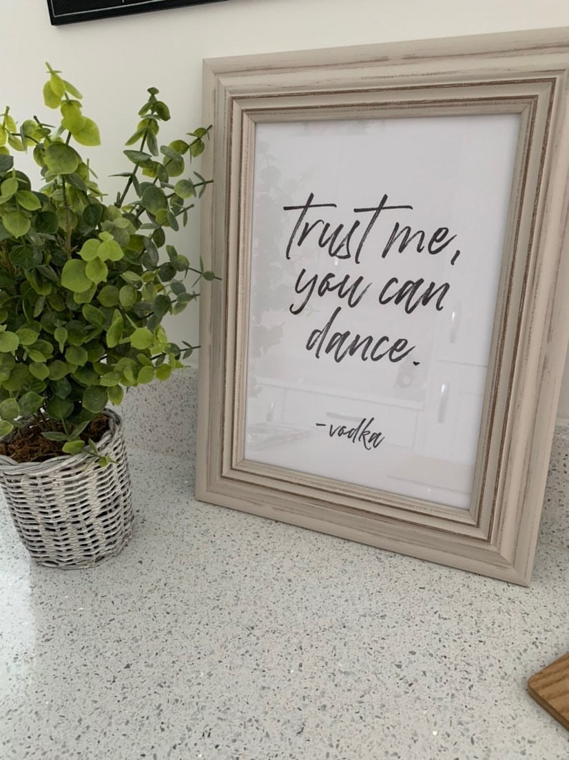 Trust Me You Can Dance Vodka Alcohol Kitchen Wall Decor Print by WinsterCreations™ Official Store