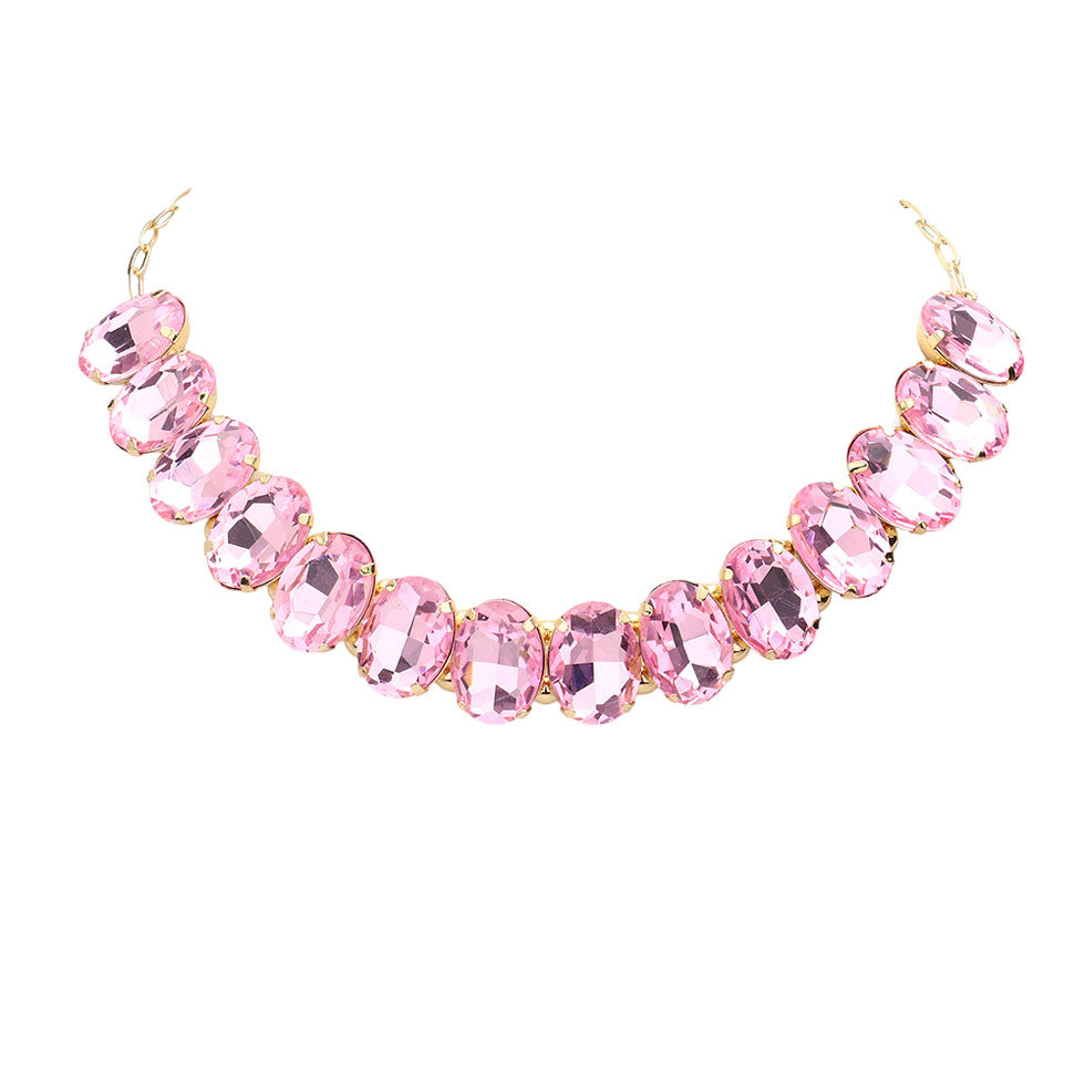 Oval Stone Evening Necklace by Madeline Love