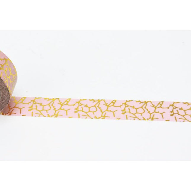 Pink and Gold Filament Washi Tape | Gift Wrapping and Craft Tape by The Bullish Store