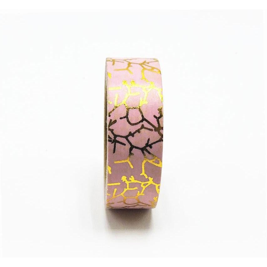 Pink and Gold Filament Washi Tape | Gift Wrapping and Craft Tape by The Bullish Store