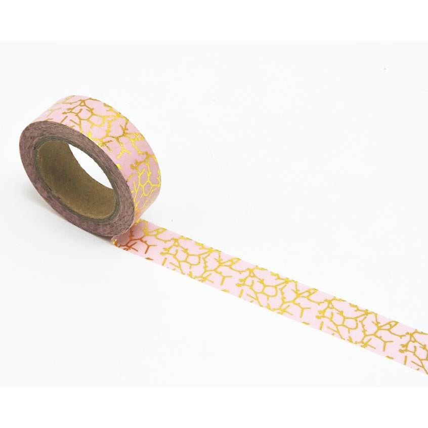 Pink and Gold Filament Washi Tape | Gift Wrapping and Craft Tape by The Bullish Store