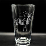 DOUBLE EXPOSURE ANIMALS Pint Glasses by LumEngrave