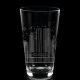 CITY SKYLINES Pint Glasses by LumEngrave