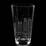 CITY SKYLINES Pint Glasses by LumEngrave