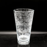 CITY STREET MAP Pint Glasses by LumEngrave