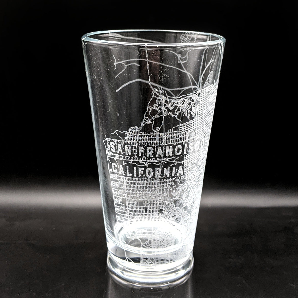 CITY STREET MAP Pint Glasses by LumEngrave